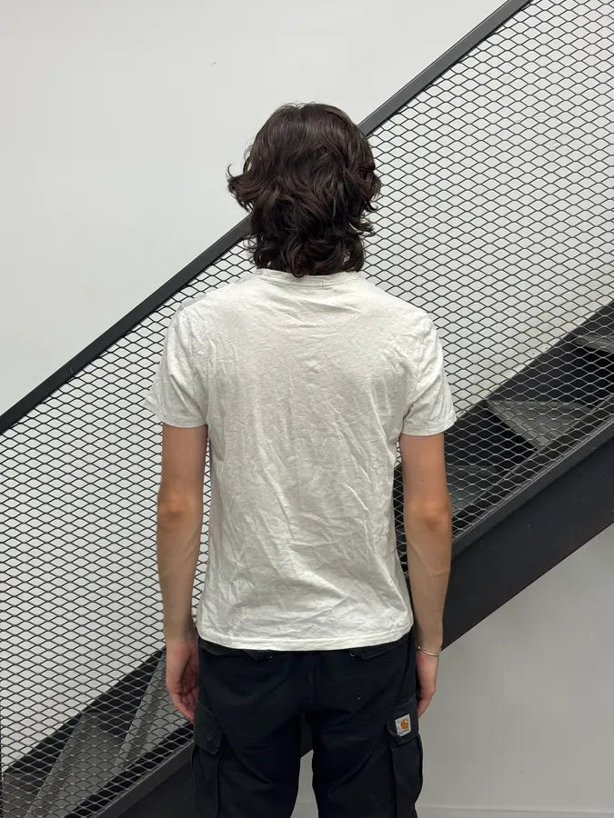 2000s Burberry White Check Striped T-Shirt sWuhvYU 2
