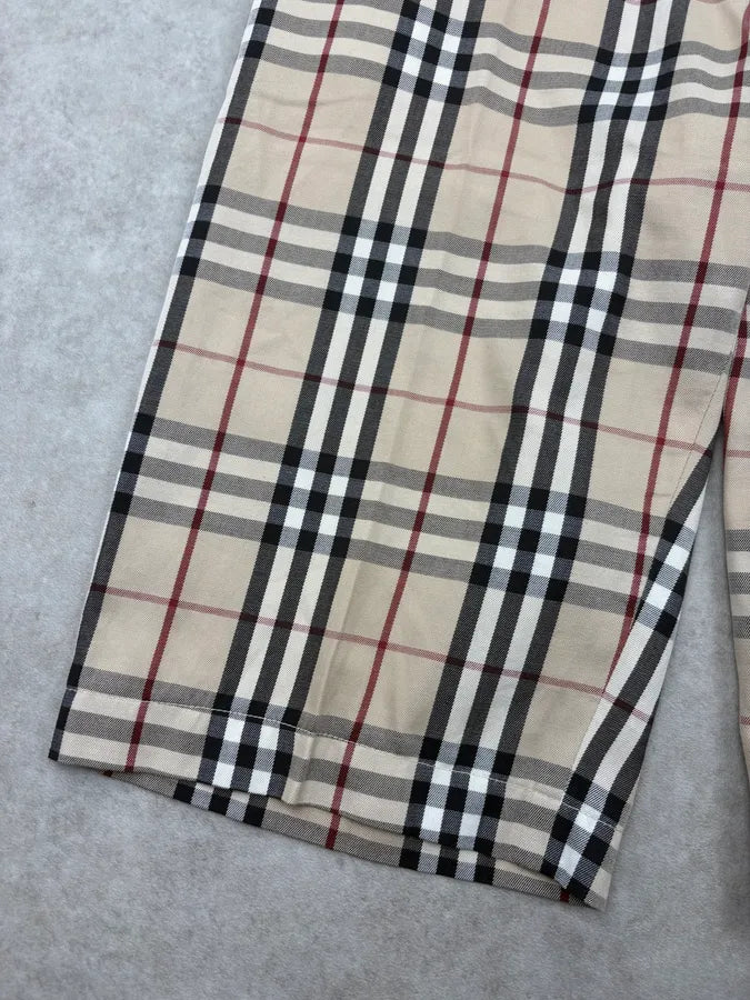 2000s Burburry Beige Signature Tartan Shorts QlTpCwt 7