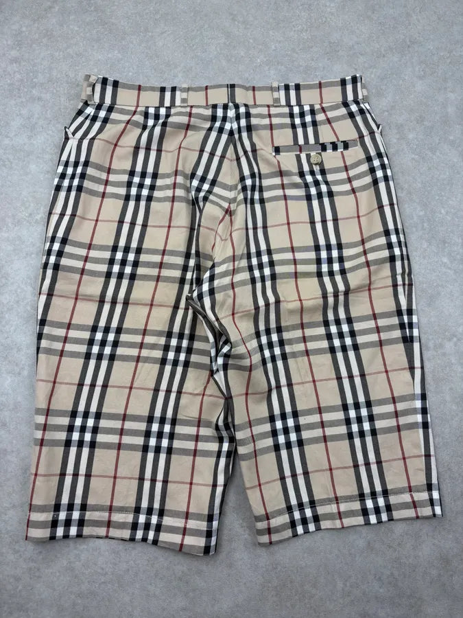 2000s Burburry Beige Signature Tartan Shorts QlTpCwt 5