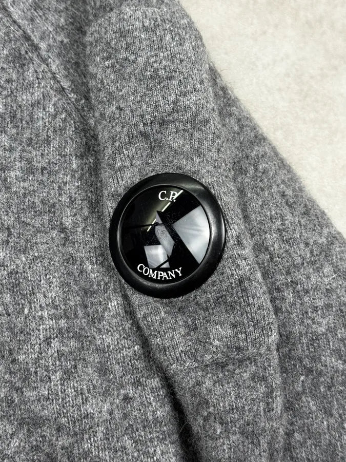 2010s C.P. Company Grey Wool Henley Sweater rpggYhL 8