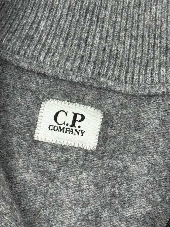 2010s C.P. Company Grey Wool Henley Sweater rpggYhL 9