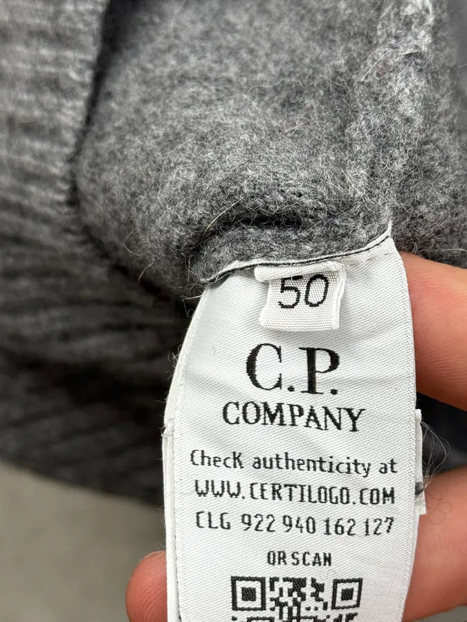 2010s C.P. Company Grey Wool Henley Sweater rpggYhL 11