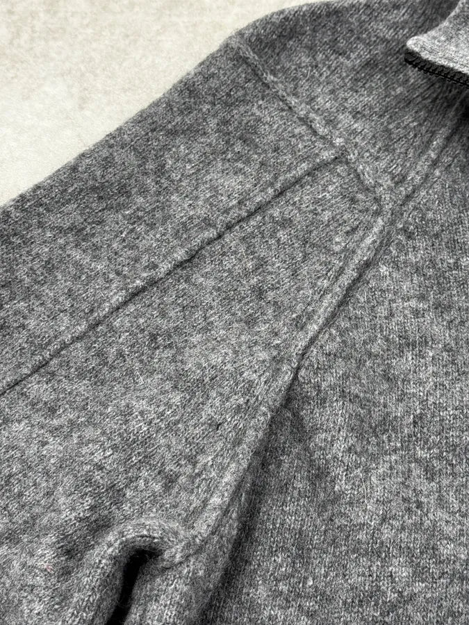 2010s C.P. Company Grey Wool Henley Sweater rpggYhL 10
