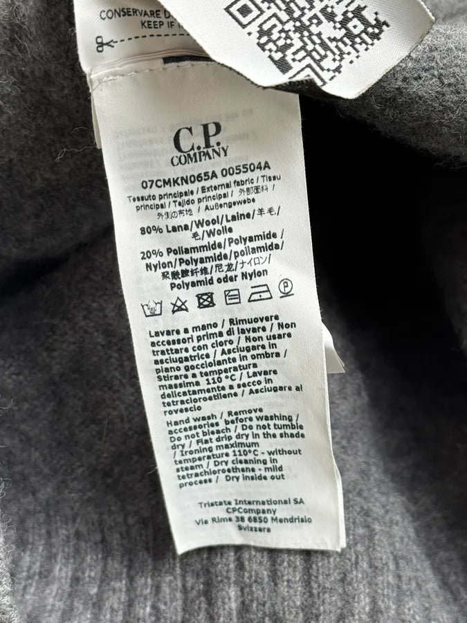 2010s C.P. Company Grey Wool Henley Sweater rpggYhL 12