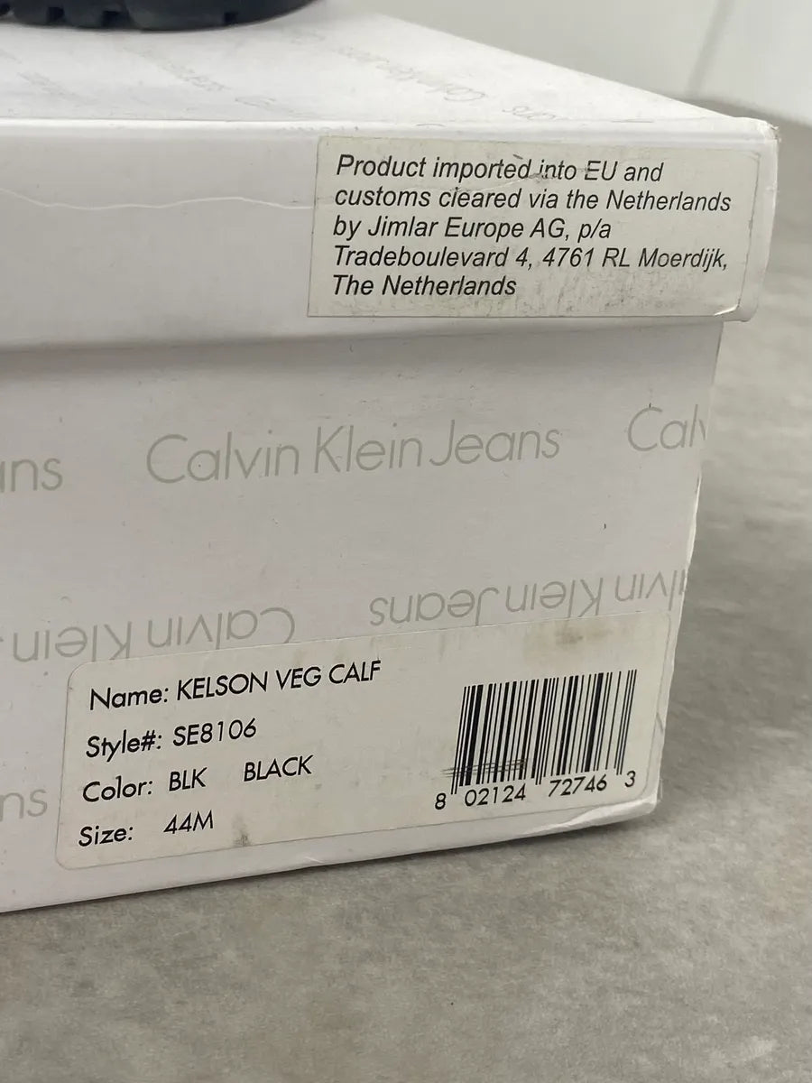 2000s Calvin Klein Ultra Zip Black Ankle Leather Boots TBqutOm 9