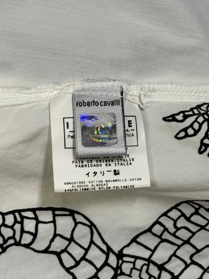 2000s Cavalli 3D Crocodile White Shirt CISdJoD 11