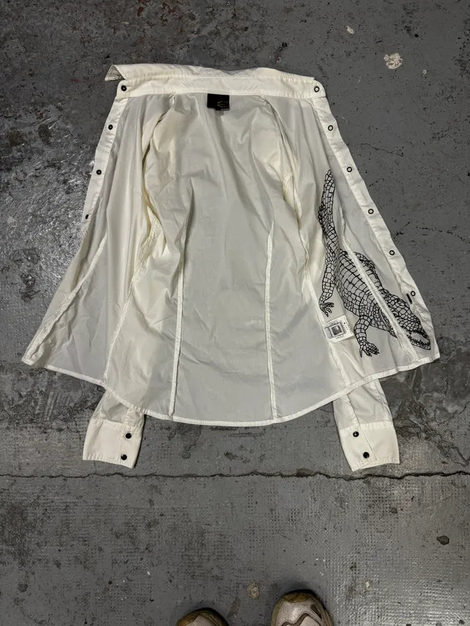 2000s Cavalli 3D Crocodile White Shirt CISdJoD 6