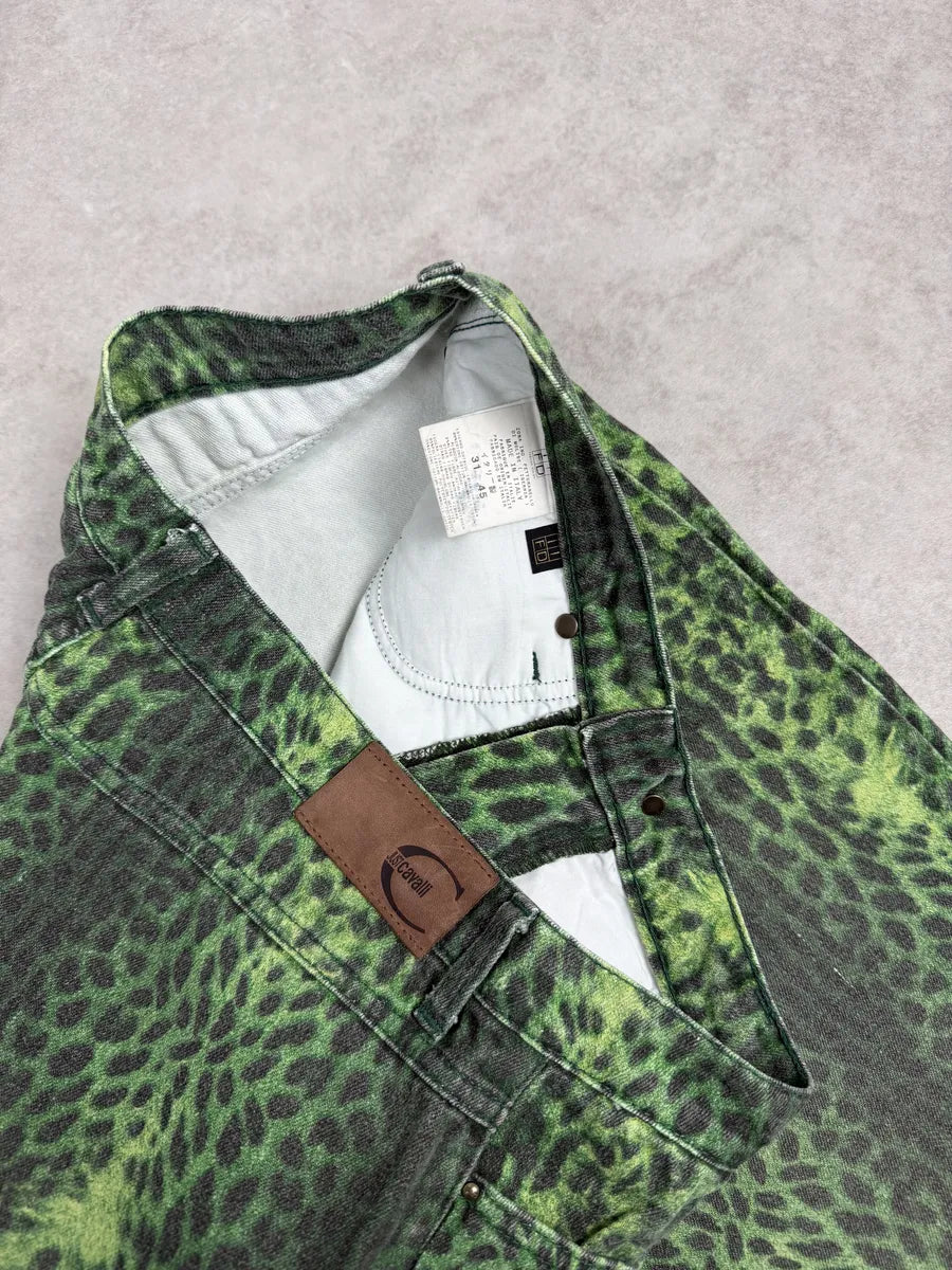 2000s Cavalli Acid Green Leopard Pants LtdNkfU 7
