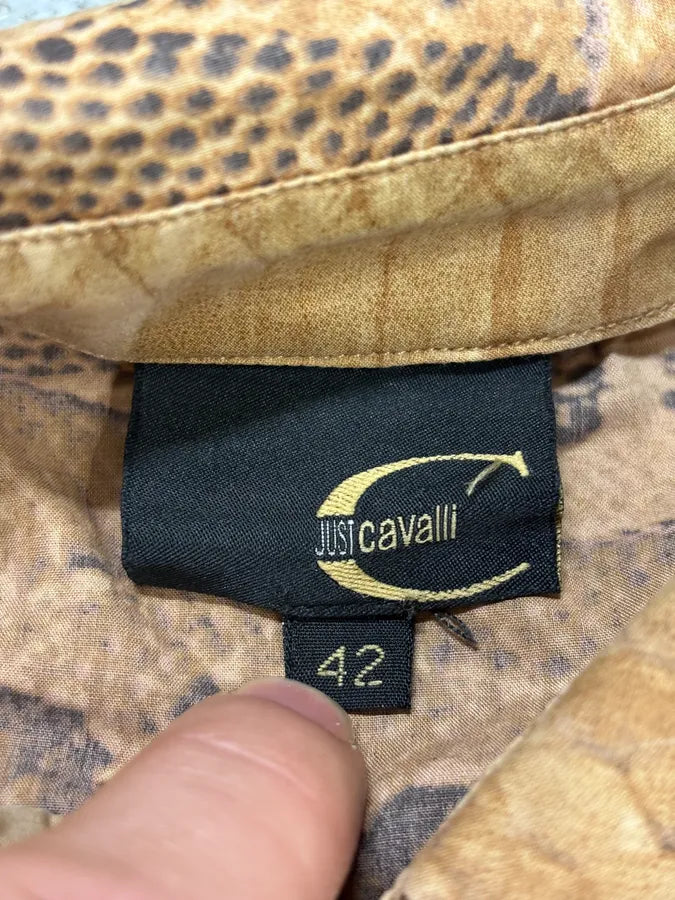 2000s Cavalli Anaconda Snake Brown Shirt phYBsOs 6