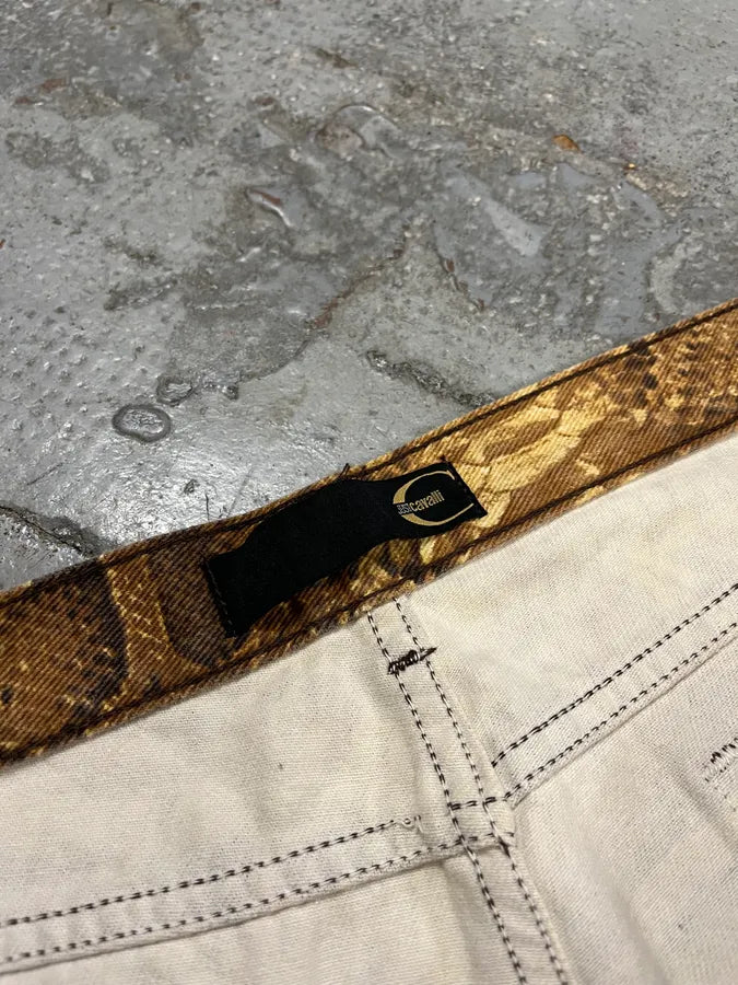 2000s Cavalli Anaconda Snake Effect Brown Pants fBLvtKS 10