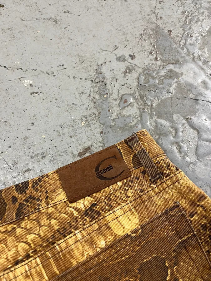2000s Cavalli Anaconda Snake Effect Brown Pants fBLvtKS 9