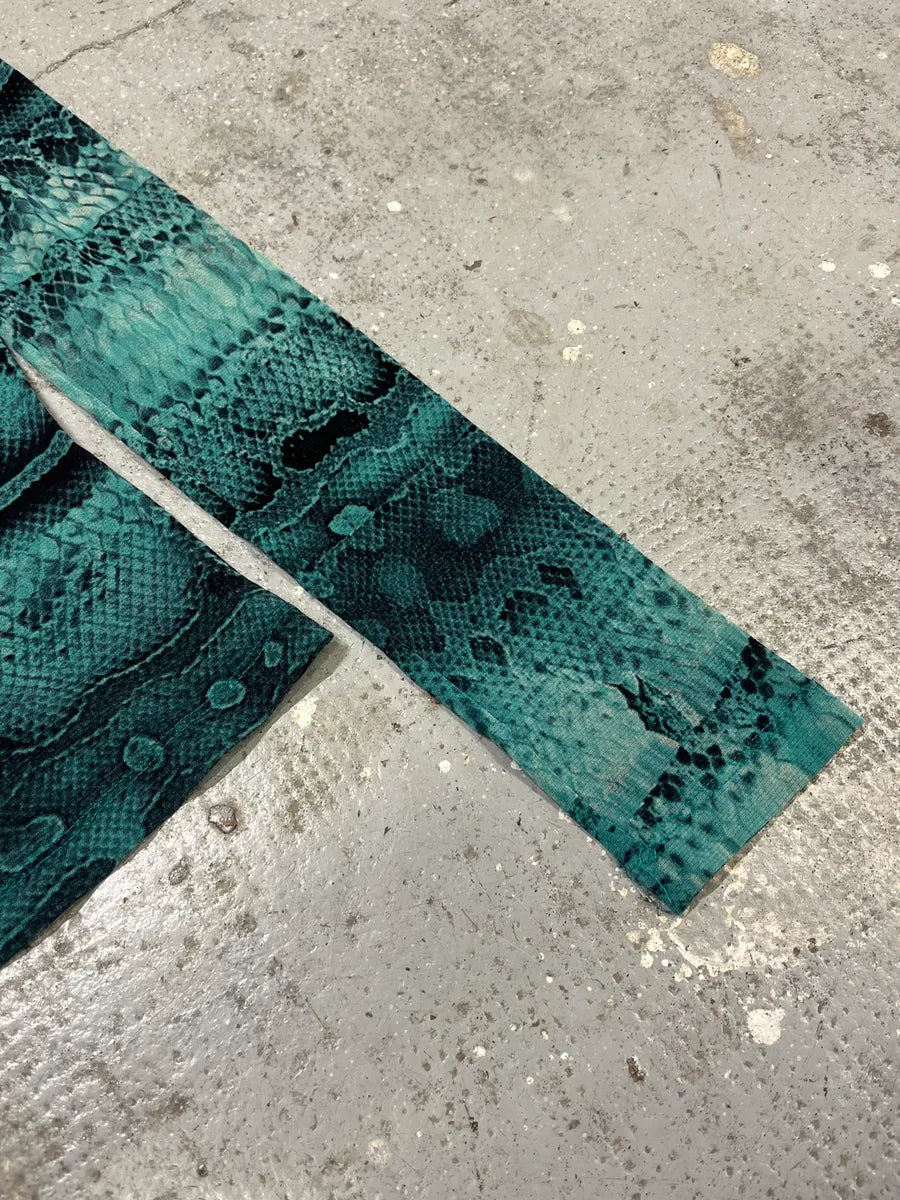 2000s Cavalli Anaconda Snake Green Longsleeves Top TkAoidT 3