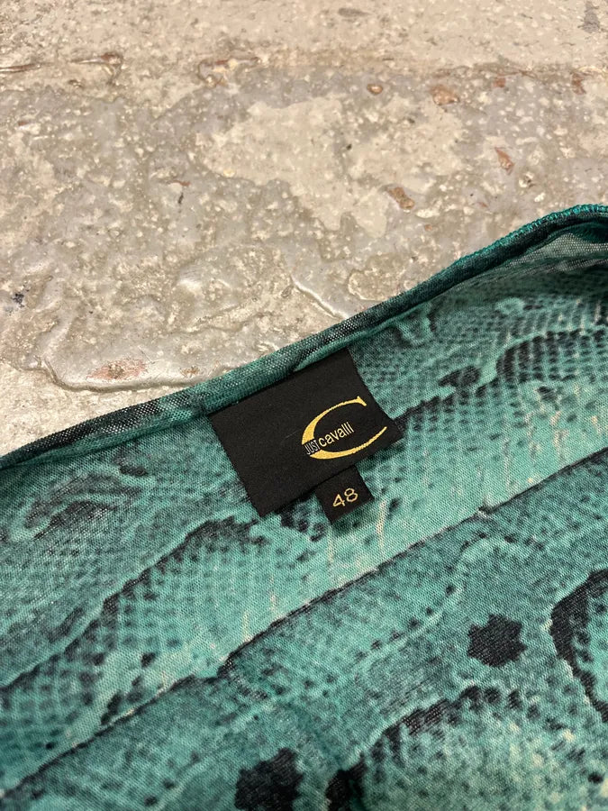 2000s Cavalli Anaconda Snake Green Longsleeves Top TkAoidT 6