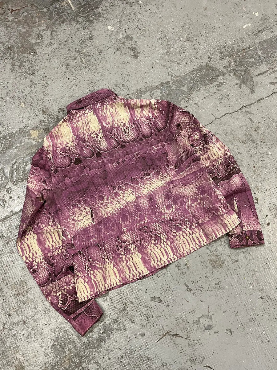 2000s Cavalli Anaconda Snake Purple Shirt ZfilSZX 6