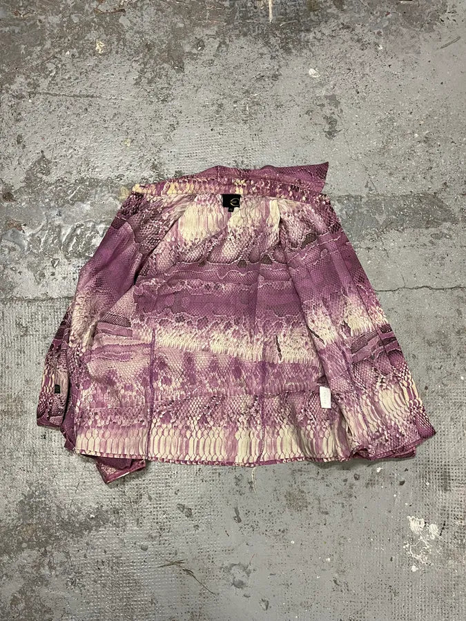 2000s Cavalli Anaconda Snake Purple Shirt ZfilSZX 8
