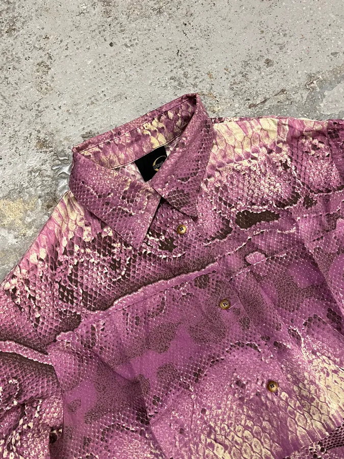 2000s Cavalli Anaconda Snake Purple Shirt ZfilSZX 4