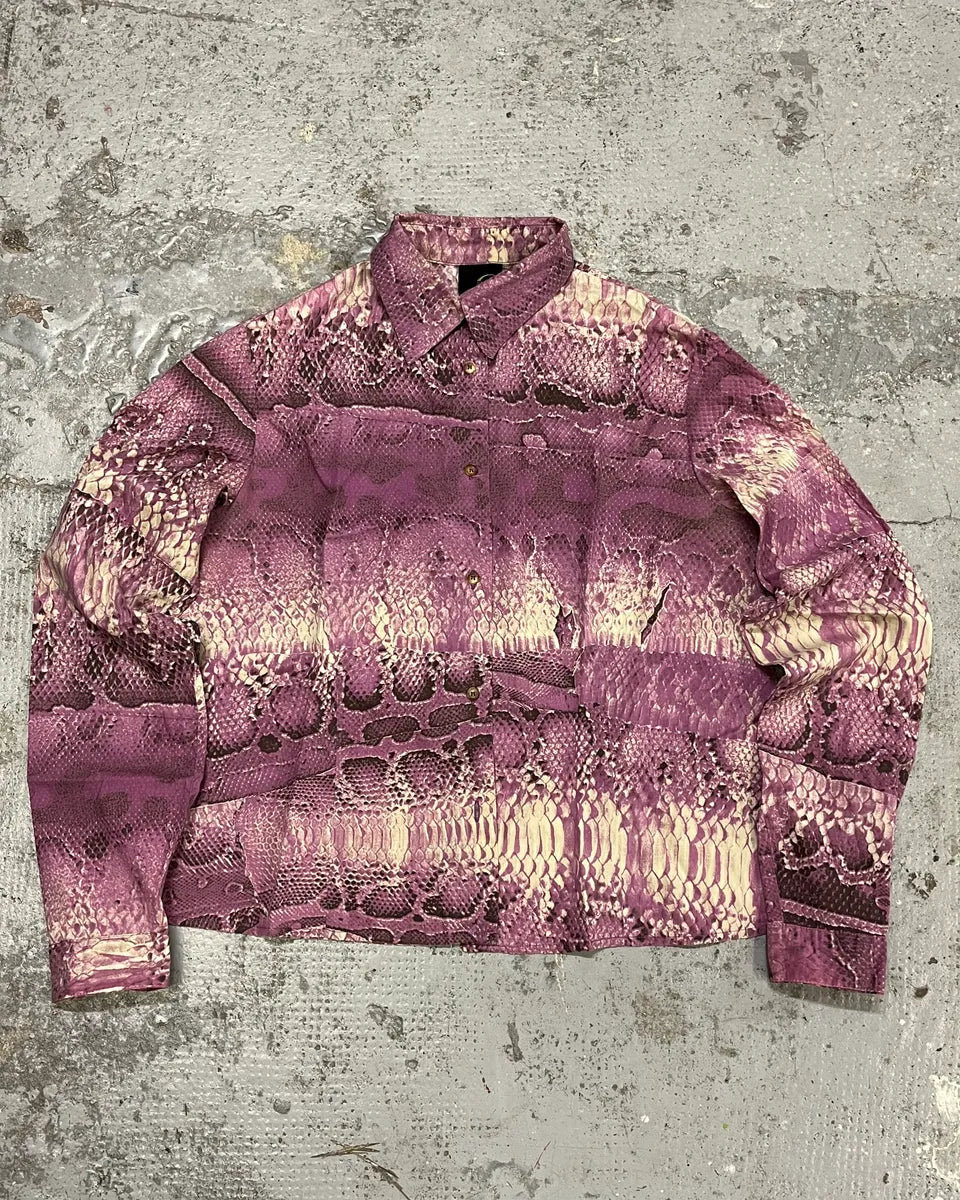 2000s Cavalli Anaconda Snake Purple Shirt ZfilSZX 0