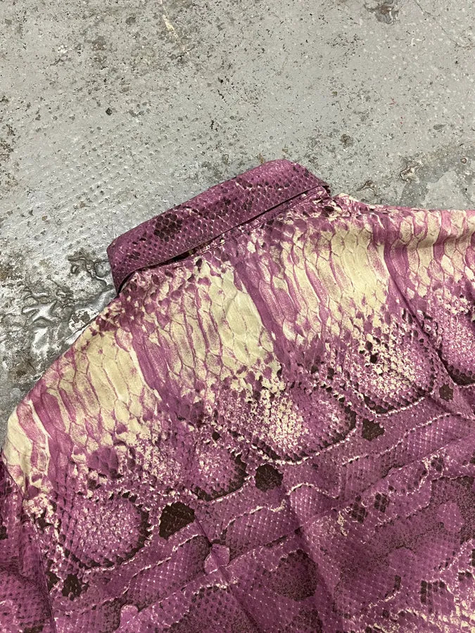 2000s Cavalli Anaconda Snake Purple Shirt ZfilSZX 7