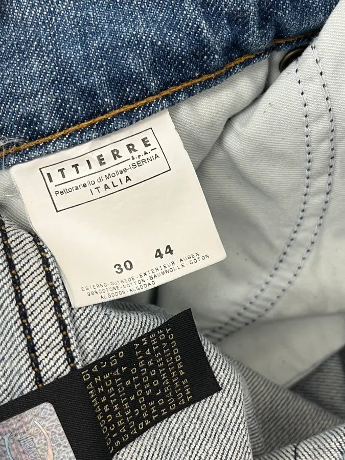 AW2007 Cavalli Angel Pirates Print Blue Denim Jeans yJLkwiE 12