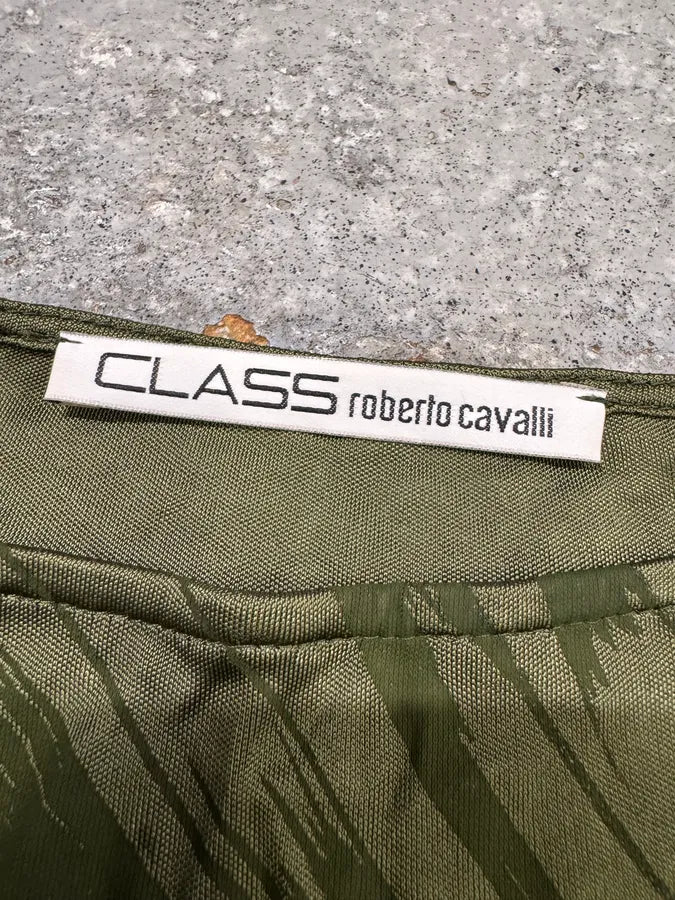 2000s Cavalli Angry Tiger Khaki Longsleeves (S) hnRuVvN 5