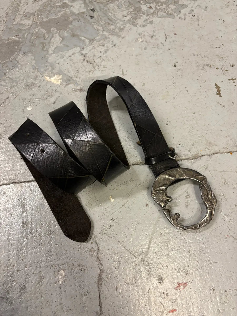 2000s Cavalli Animal Buckle Black Leather Belt MMactkS 2