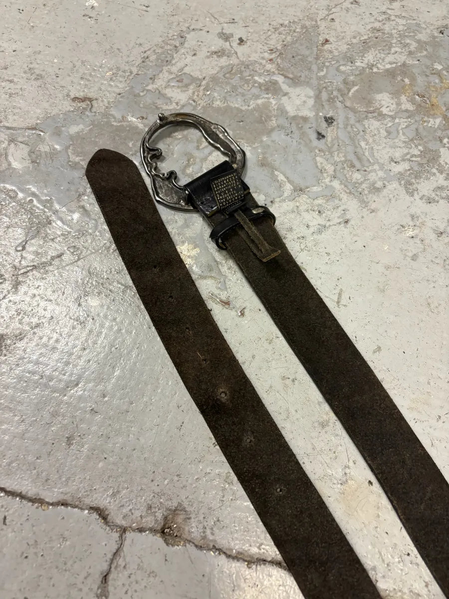 2000s Cavalli Animal Buckle Black Leather Belt MMactkS 3