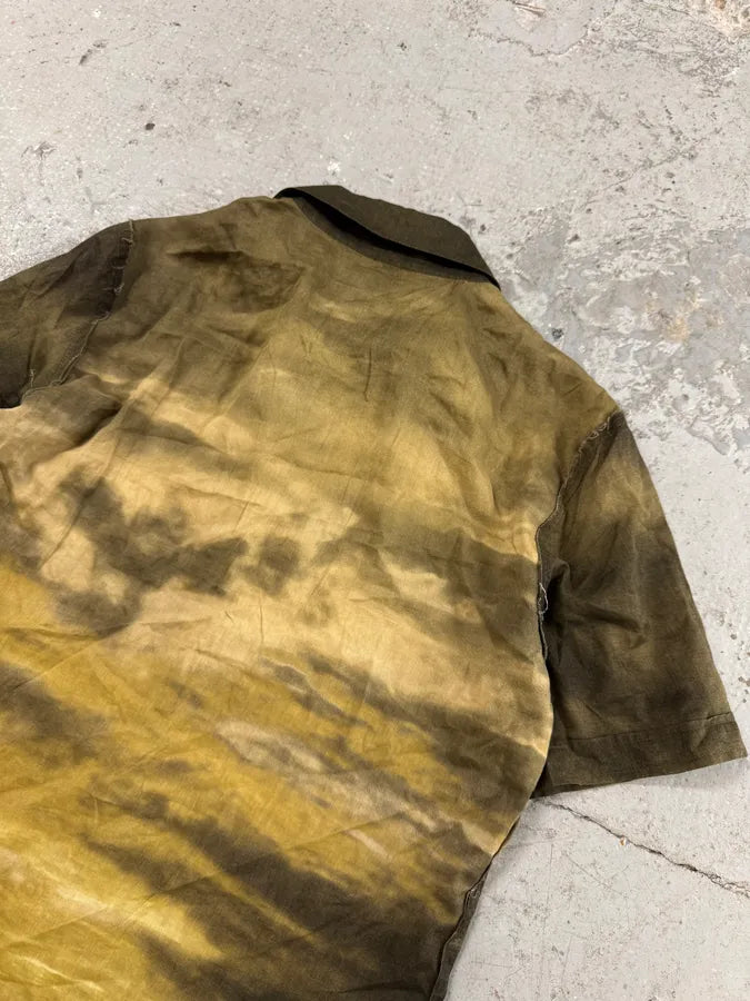 2000s Cavalli Apocalyptic Sunset Brown Faded Shirt (M) 2