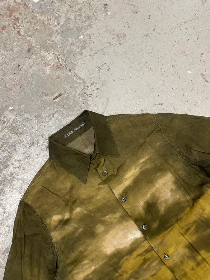 2000s Cavalli Apocalyptic Sunset Brown Faded Shirt (M) 4