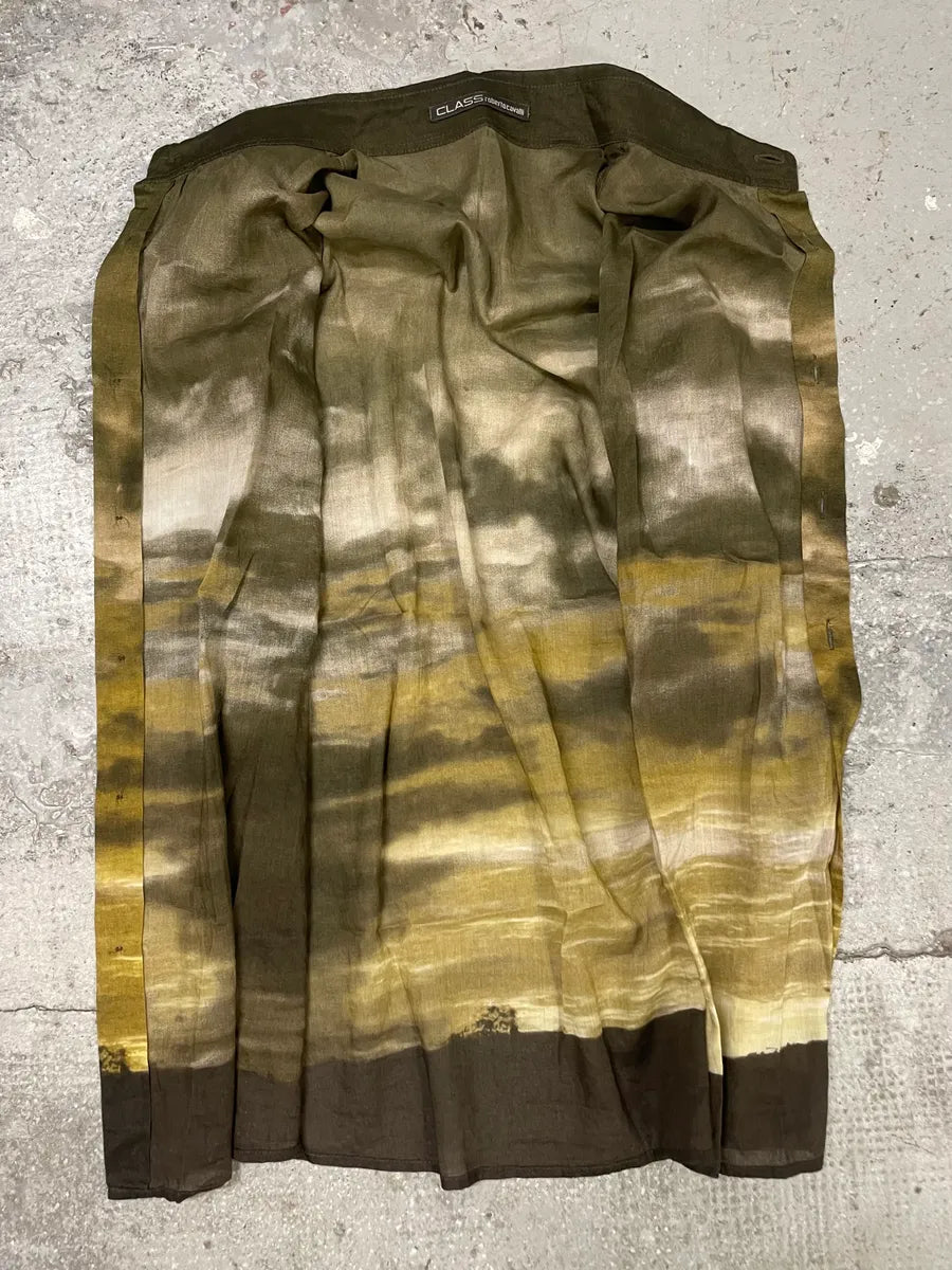 2000s Cavalli Apocalyptic Sunset Brown Faded Shirt (M) 6