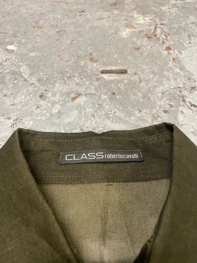 2000s Cavalli Apocalyptic Sunset Brown Faded Shirt (M) 8