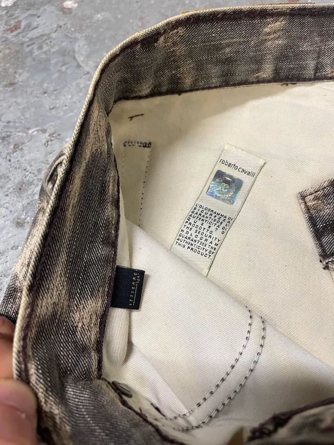 2000s Cavalli Aqua Leopard Print Savage Pants (S) 11