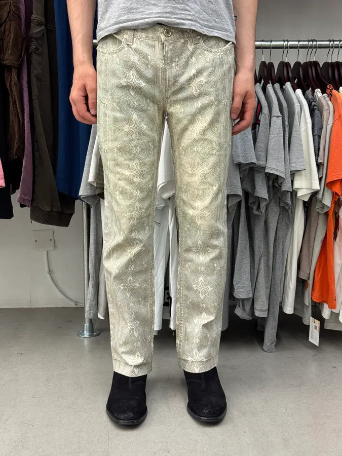 2000s Roberto Cavalli Arabic Mozaic Legend Pants EeUSmzM 0