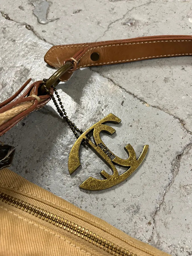 2000s Cavalli Artisal Embellished Beige Handle Bag (OS) aRtjYKo 4