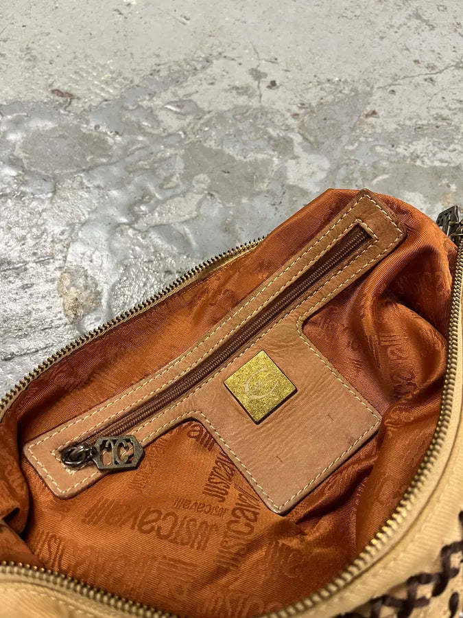 2000s Cavalli Artisal Embellished Beige Handle Bag (OS) aRtjYKo 7