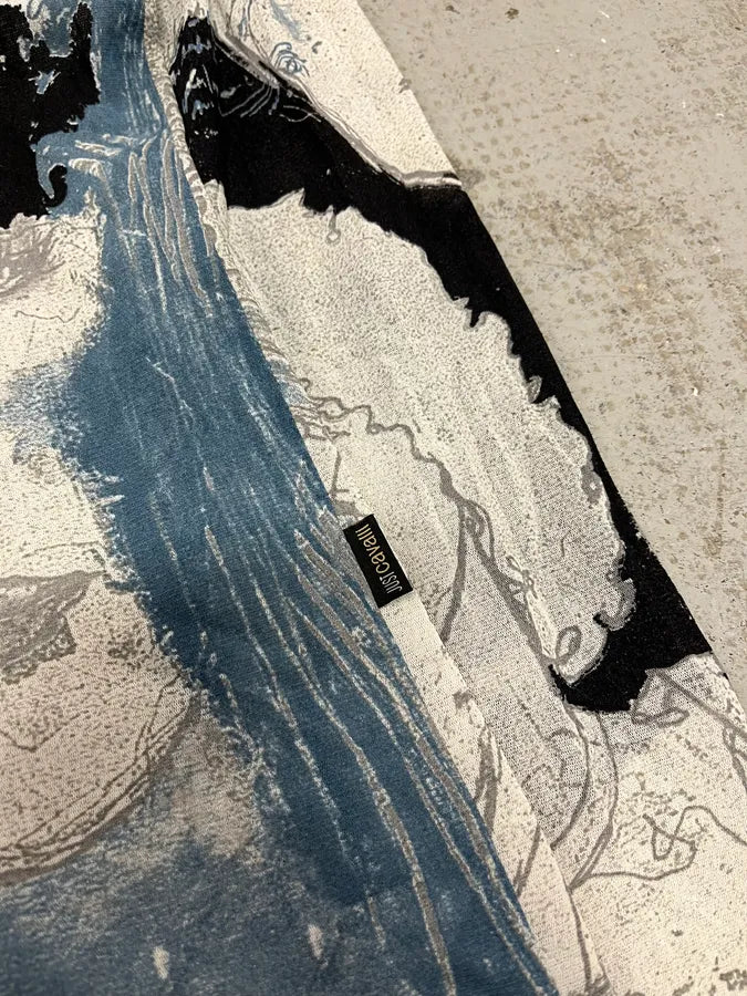 2000s Cavalli Artwork Drawing Shirt (S) 5