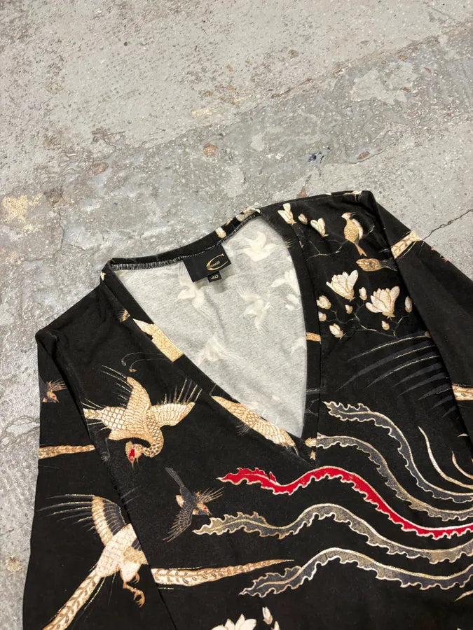 AW2003 Cavalli Asian Birds Black Longsleeves EqzsLBO 4