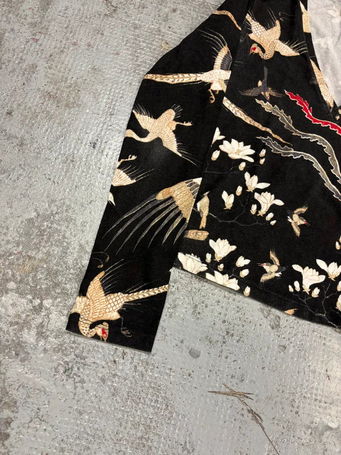 AW2003 Cavalli Asian Birds Black Longsleeves EqzsLBO 5