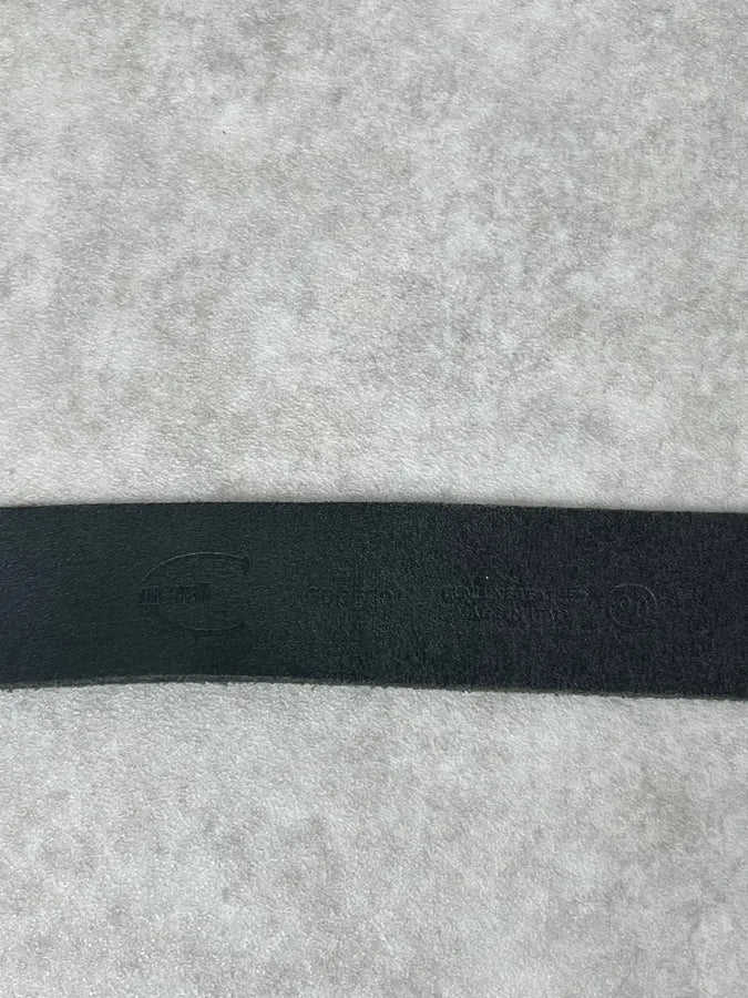 2000s Cavalli Asian Dragon Buckle Eroded Black Leather Belt swJDfQu 6