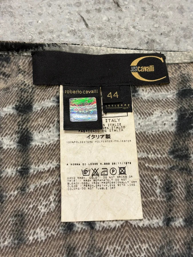 2000s Cavalli Asymmetrical Safari Zebra White & Camel Skirt hAAgBpt 6