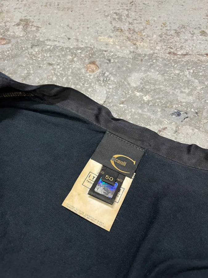 2000s Cavalli Beaded Navy Henley Longsleeves slPqVwt 8