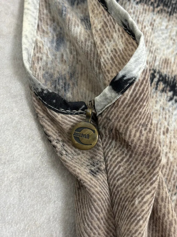 2000s Cavalli Beige & Black Safari Zebra Dress iElxGLi 6