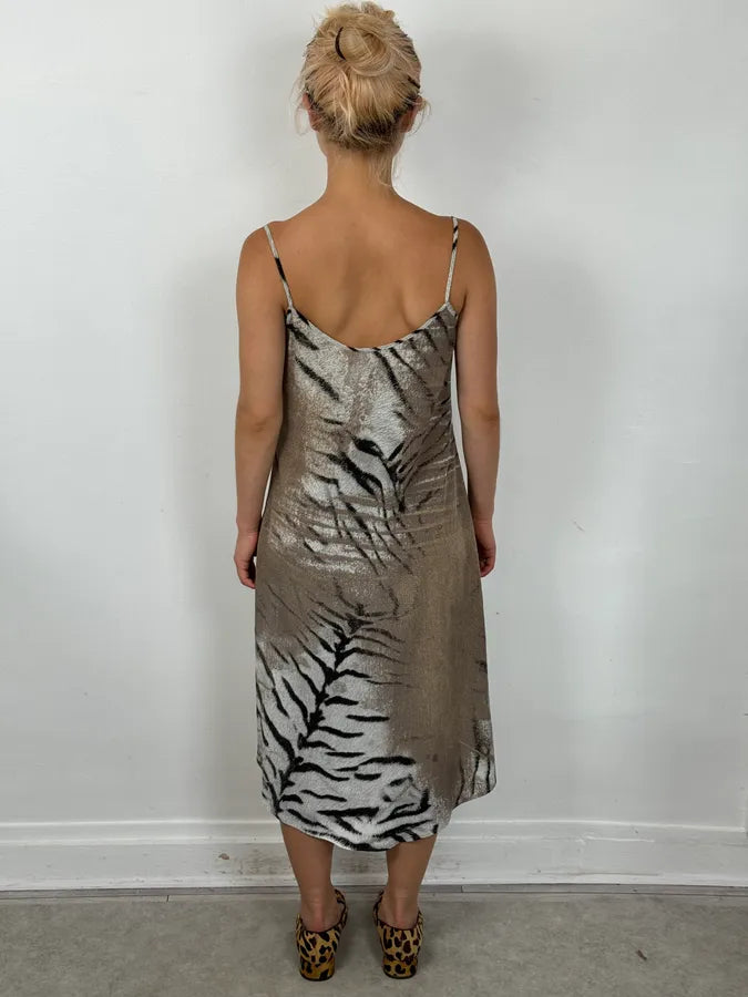 2000s Cavalli Beige & Black Safari Zebra Dress iElxGLi 1