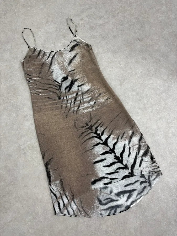 2000s Cavalli Beige & Black Safari Zebra Dress iElxGLi 3
