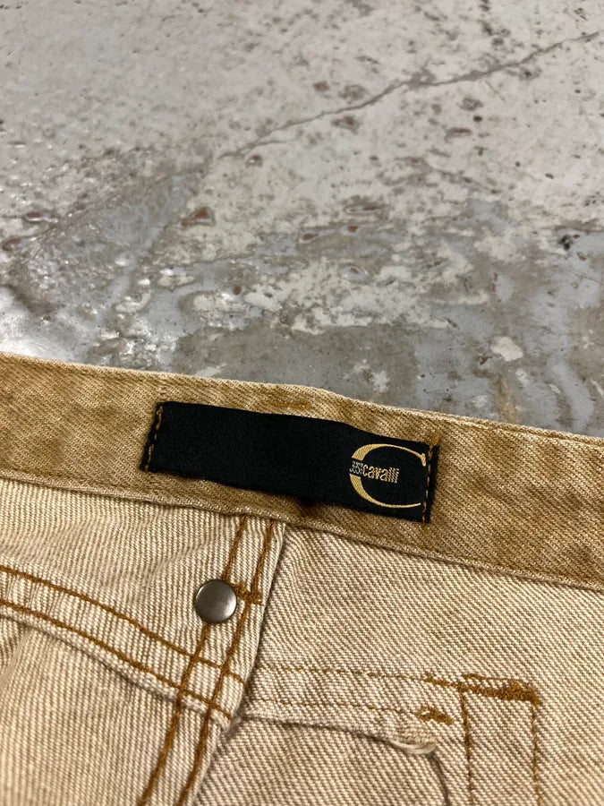 2000s Cavalli Beige & Brown Gradient Pants utyxMzm 9