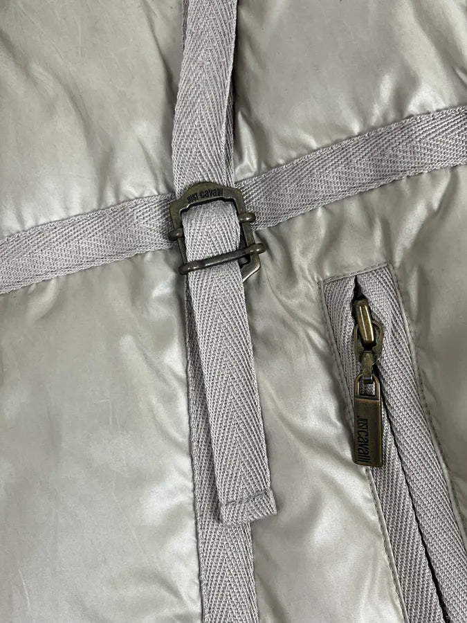 2000s Cavalli Beige Bondage Harness Puffer Jacket QtZHscD 7