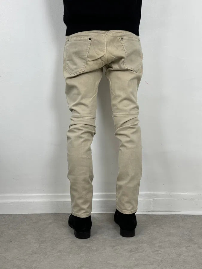 AW2016 Cavalli Beige Slim Distressed Pants  wHidkZo 3