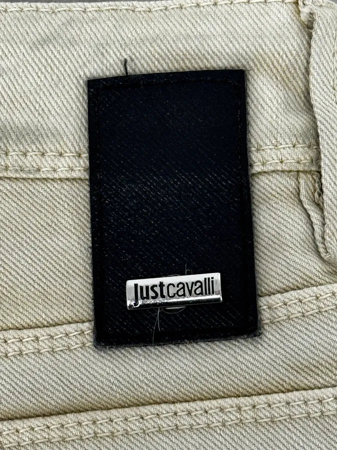 AW2016 Cavalli Beige Slim Distressed Pants  wHidkZo 10