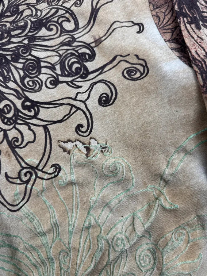 2000s Cavalli Beige Floral Pattern Longsleeve IpEcexS 6