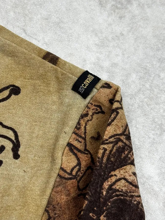 2000s Cavalli Beige Floral Pattern Longsleeve IpEcexS 10
