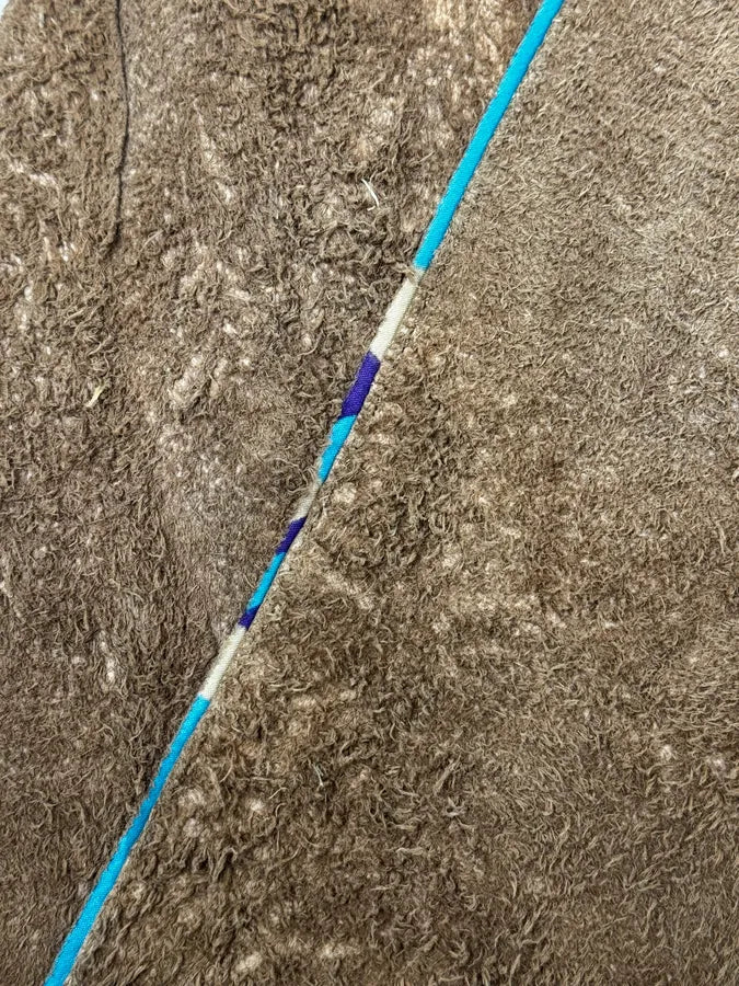 2000s Cavalli Beige Fur Collar Leather Eroded Long Jacket IBiDlxn 8